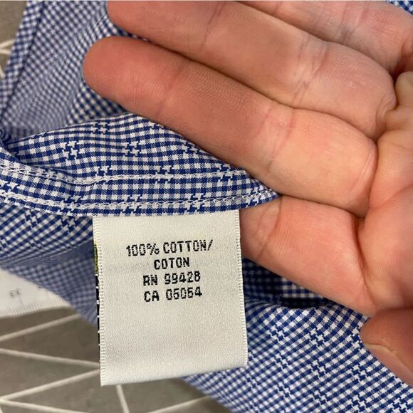 BUGATCHI Men’s Dress Casual Shirt Logo Embroidery Goosehead print 16 34/35 - Picture 5 of 13